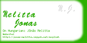melitta jonas business card